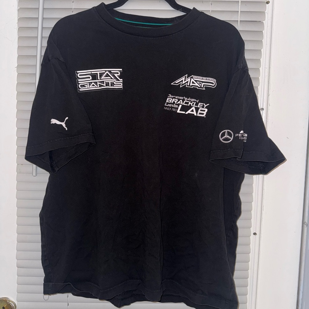 Puma Black Mercedes AMG Graphic Short Sleeve Tee